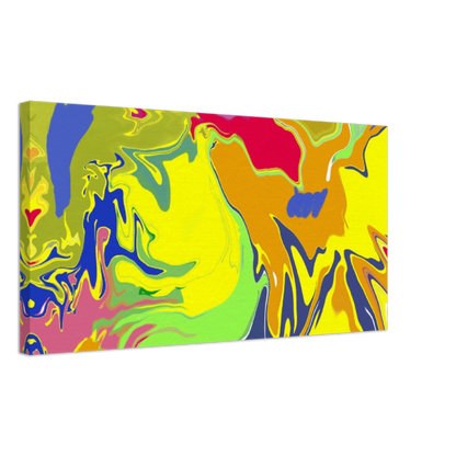 Bright Colourful Canvas Abstract Art Print