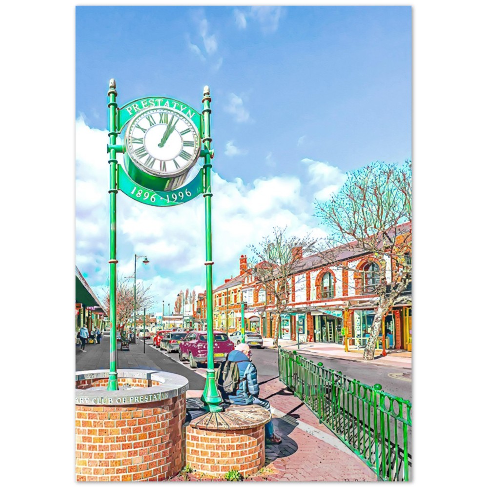 Prestatyn Town Clock Unframed Print
