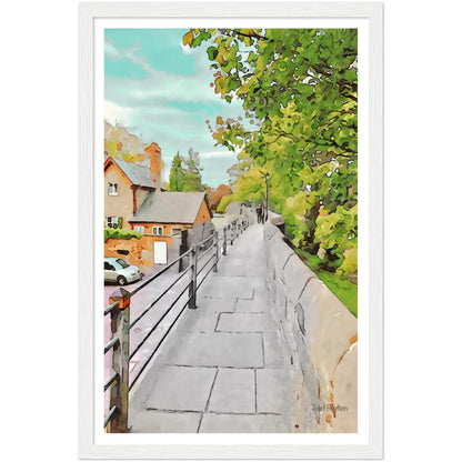 Chester City Walls Framed Print by John Brython