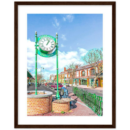 Prestatyn Town Clock Framed Print By John Brython