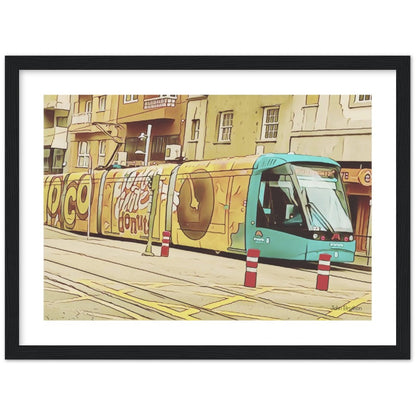 Yellow Tram Framed Print by John Brython