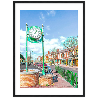 Prestatyn Town Clock Framed Print By John Brython