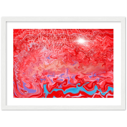 Red Abstract Planet Mars Framed Print