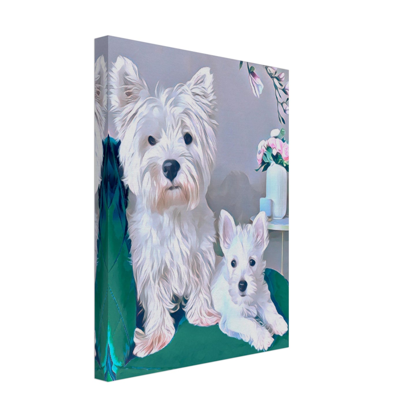 Turn your dog or cat photon into a beautiful  canvas portrait