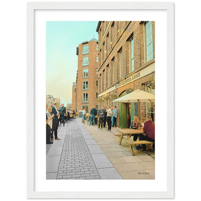 Chester Canal Pub Old Harkers Framed Print