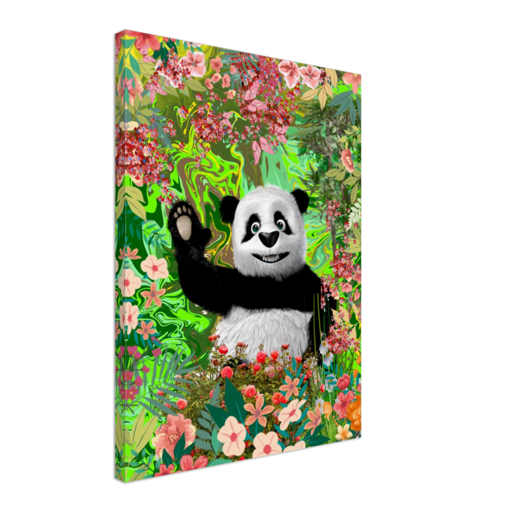 Panda Painting Printed onto Canvas
