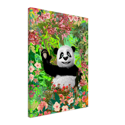Panda Painting Printed onto Canvas