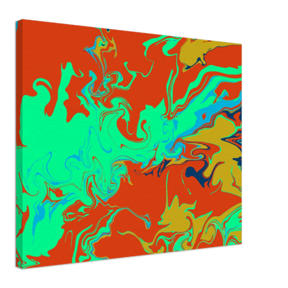 Colourful Abstract Canvas Fractal Art Print
