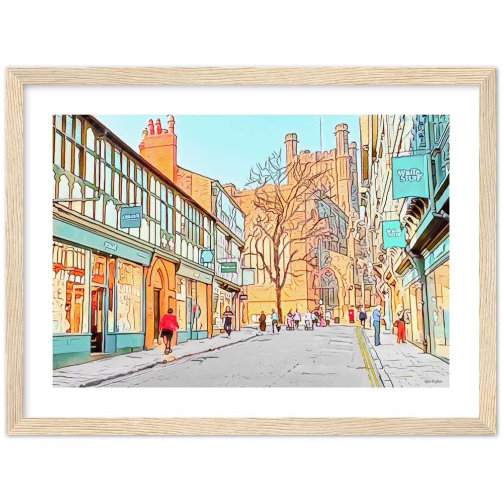 Chester Cathedral Street Art Framed Print