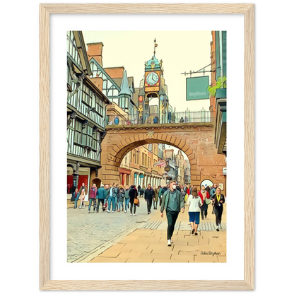 Eastgate Street Chester Framed PrInt by  John Brython