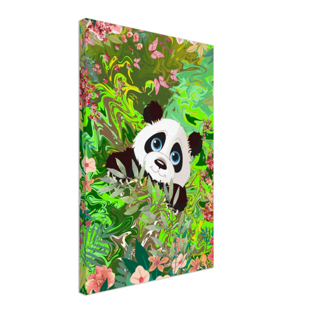 Panda Bear Art Painting Print on Canvas