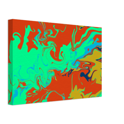Colourful Abstract Canvas Fractal Art Print