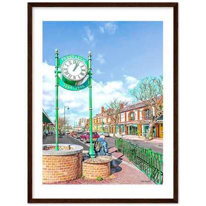 Prestatyn Town Clock Framed Print By John Brython