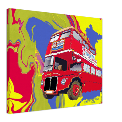 London Bus Abstract Canvas Print