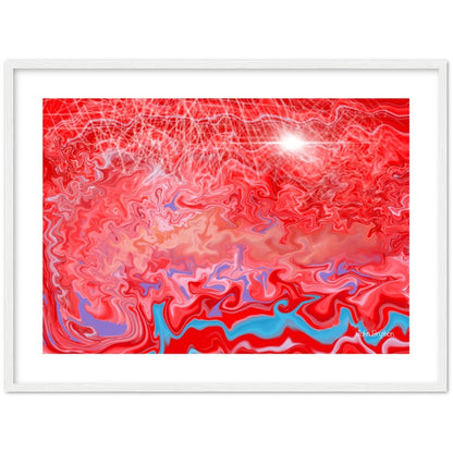 Red Abstract Planet Mars Framed Print