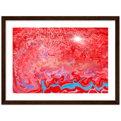 Red Abstract Planet Mars Framed Print