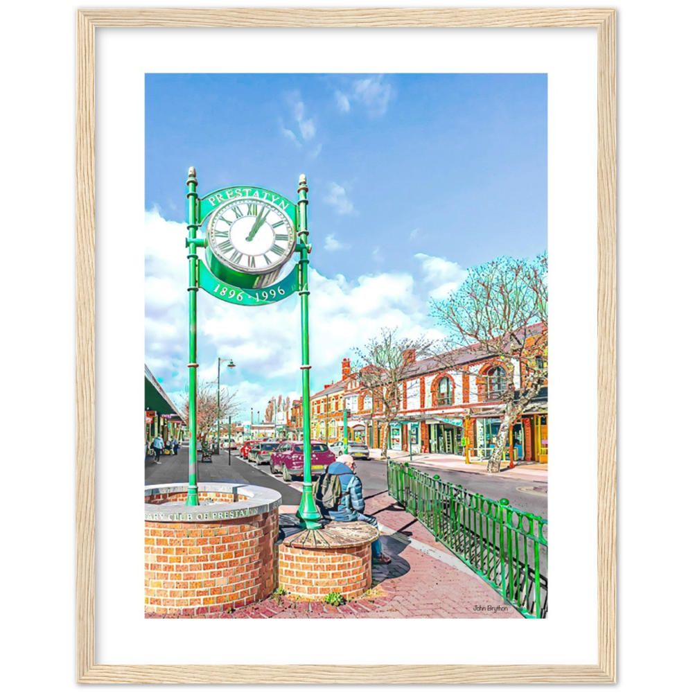 Prestatyn Town Clock Framed Print By John Brython