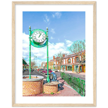Prestatyn Town Clock Framed Print By John Brython