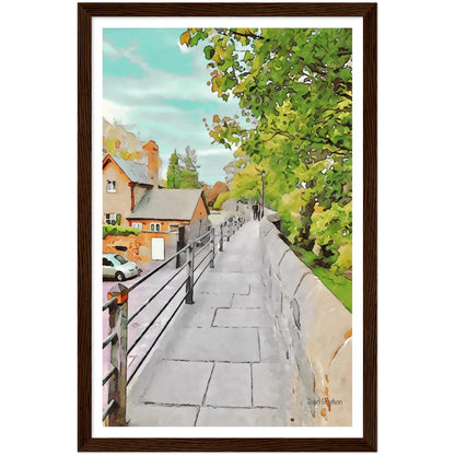 Chester City Walls Framed Print by John Brython