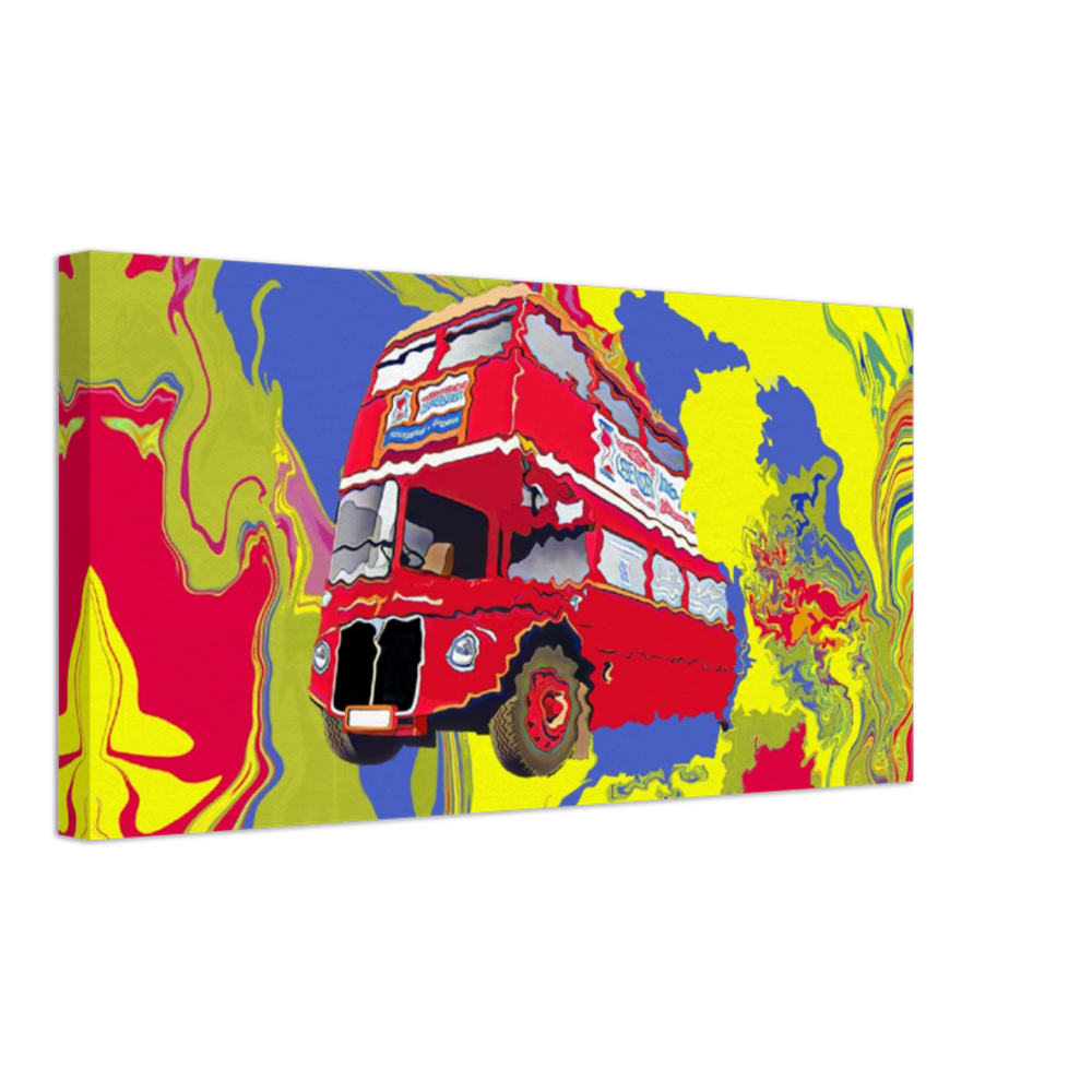 London Bus Abstract Canvas Print