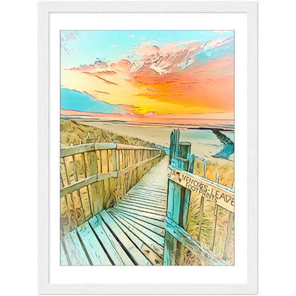 Prestatyn Beach Framed Art Print