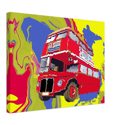 London Bus Abstract Canvas Print