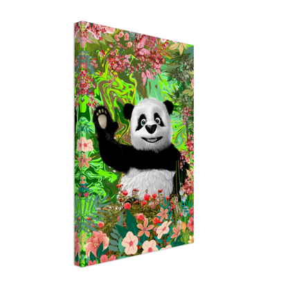 Panda Painting Printed onto Canvas