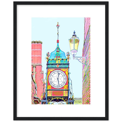 Chester Eastgate Clock Wooden Framed Poster