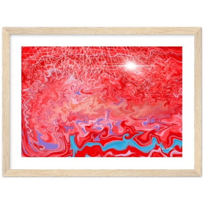 Red Abstract Planet Mars Framed Print