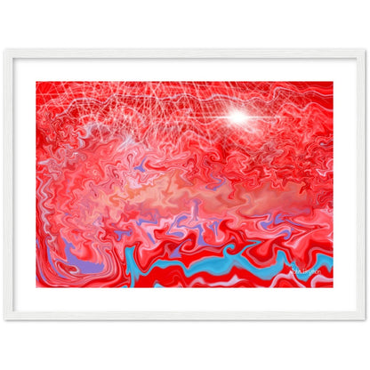 Red Abstract Planet Mars Framed Print