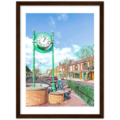 Prestatyn Town Clock Framed Print By John Brython