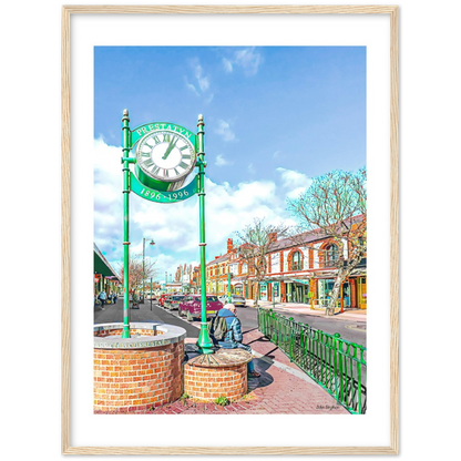 Prestatyn Town Clock Framed Print By John Brython