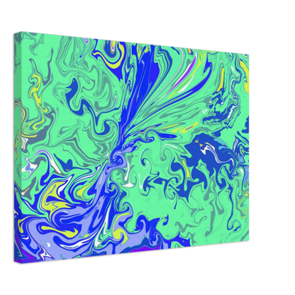 Green and Blue Abstract Canvas Print