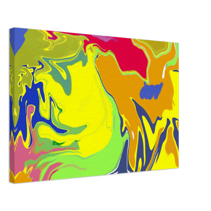 Bright Colourful Canvas Abstract Art Print