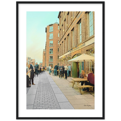 Chester Canal Pub Old Harkers Framed Print