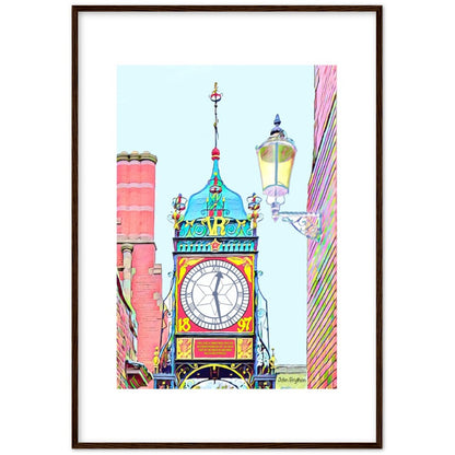 Chester Eastgate Clock Wooden Framed Poster