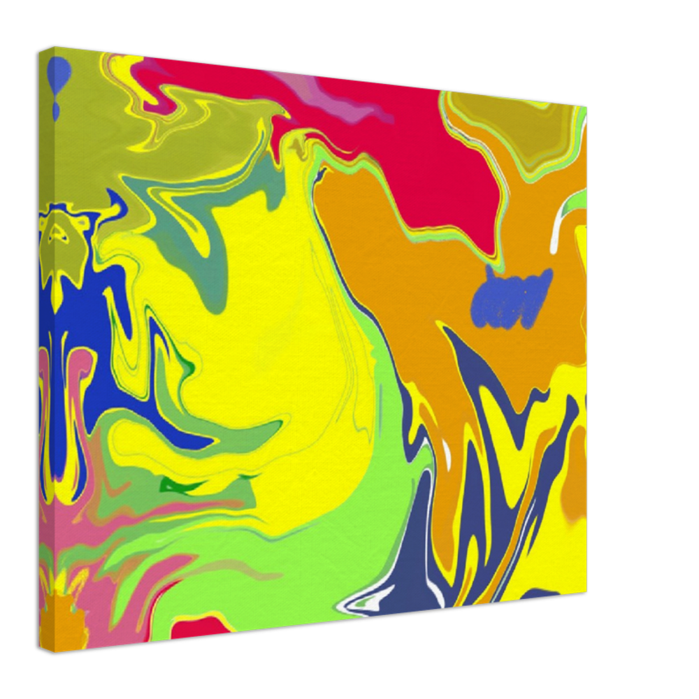 Bright Colourful Canvas Abstract Art Print