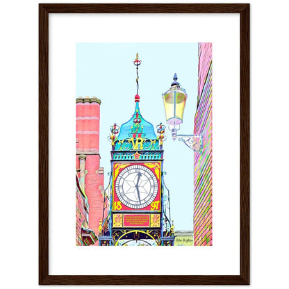 Chester Eastgate Clock Wooden Framed Poster