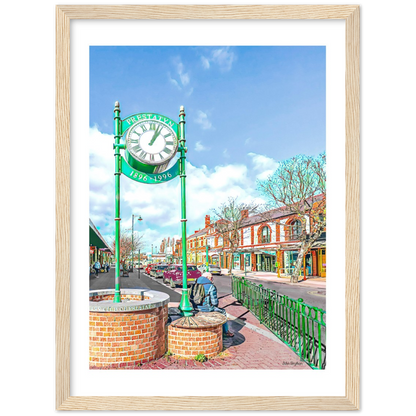 Prestatyn Town Clock Framed Print By John Brython