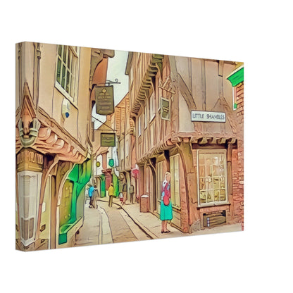Little Shambles York England Canvas Print  John Brython