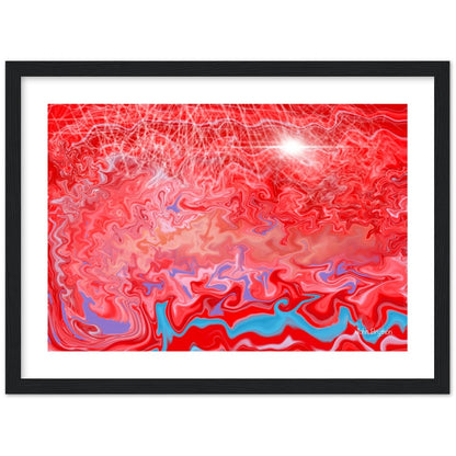 Red Abstract Planet Mars Framed Print