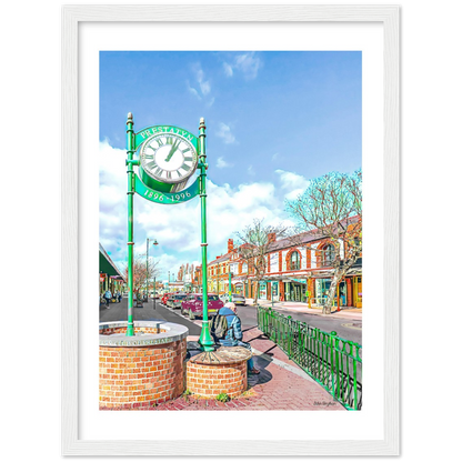 Prestatyn Town Clock Framed Print By John Brython