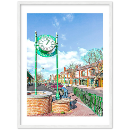 Prestatyn Town Clock Framed Print By John Brython