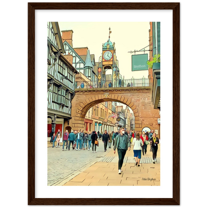 Eastgate Street Chester Framed PrInt by  John Brython