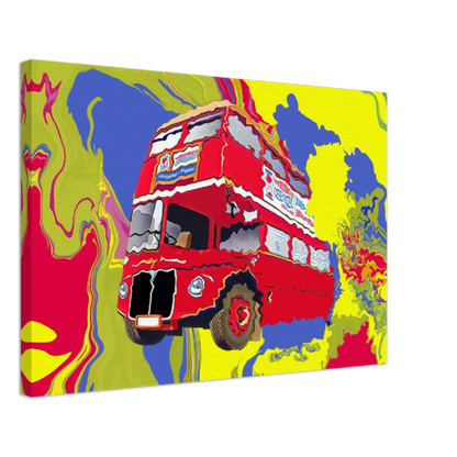 London Bus Abstract Canvas Print