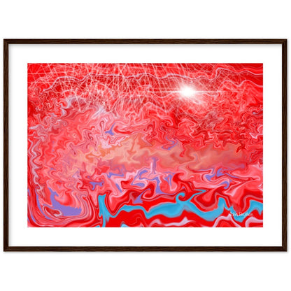 Red Abstract Planet Mars Framed Print
