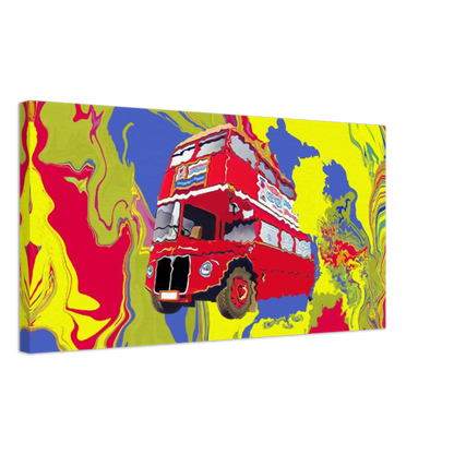 London Bus Abstract Canvas Print